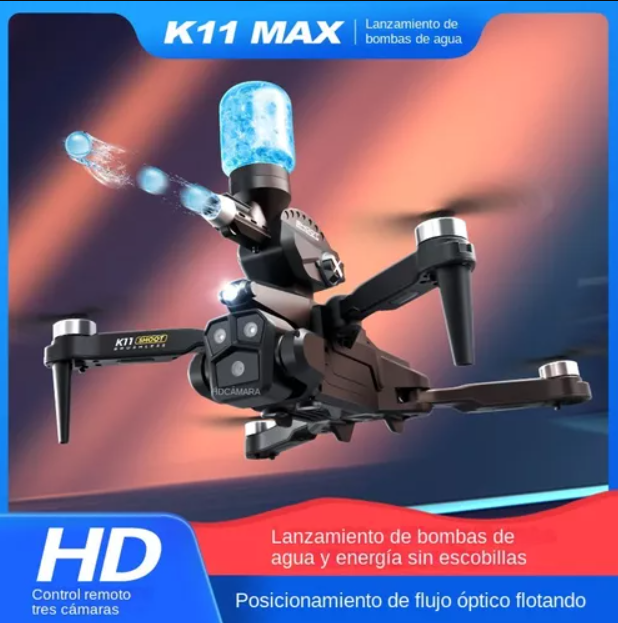 DRONE CON FUSIL HIDROGEL CARG🔫