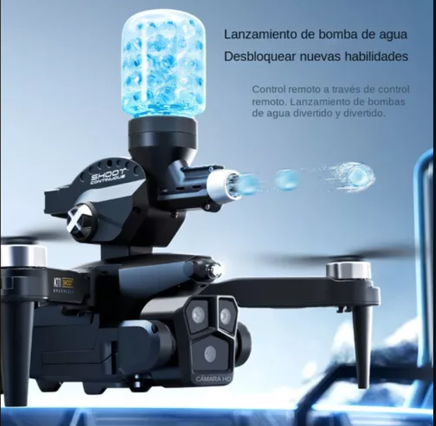 DRONE CON FUSIL HIDROGEL CARG🔫