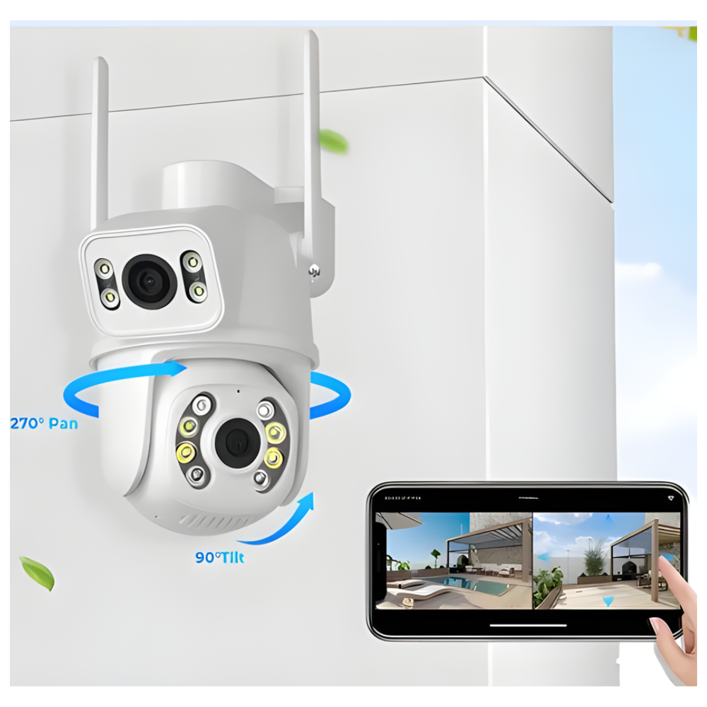 Camara Seguridad Exterior 2 Lentes Vista